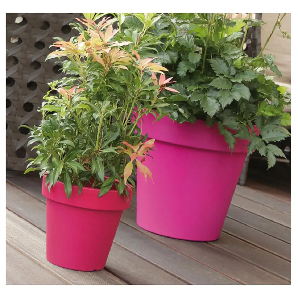 Prosperplast Bloempot - terracotta - kunststof - drainagegat - 25 cm