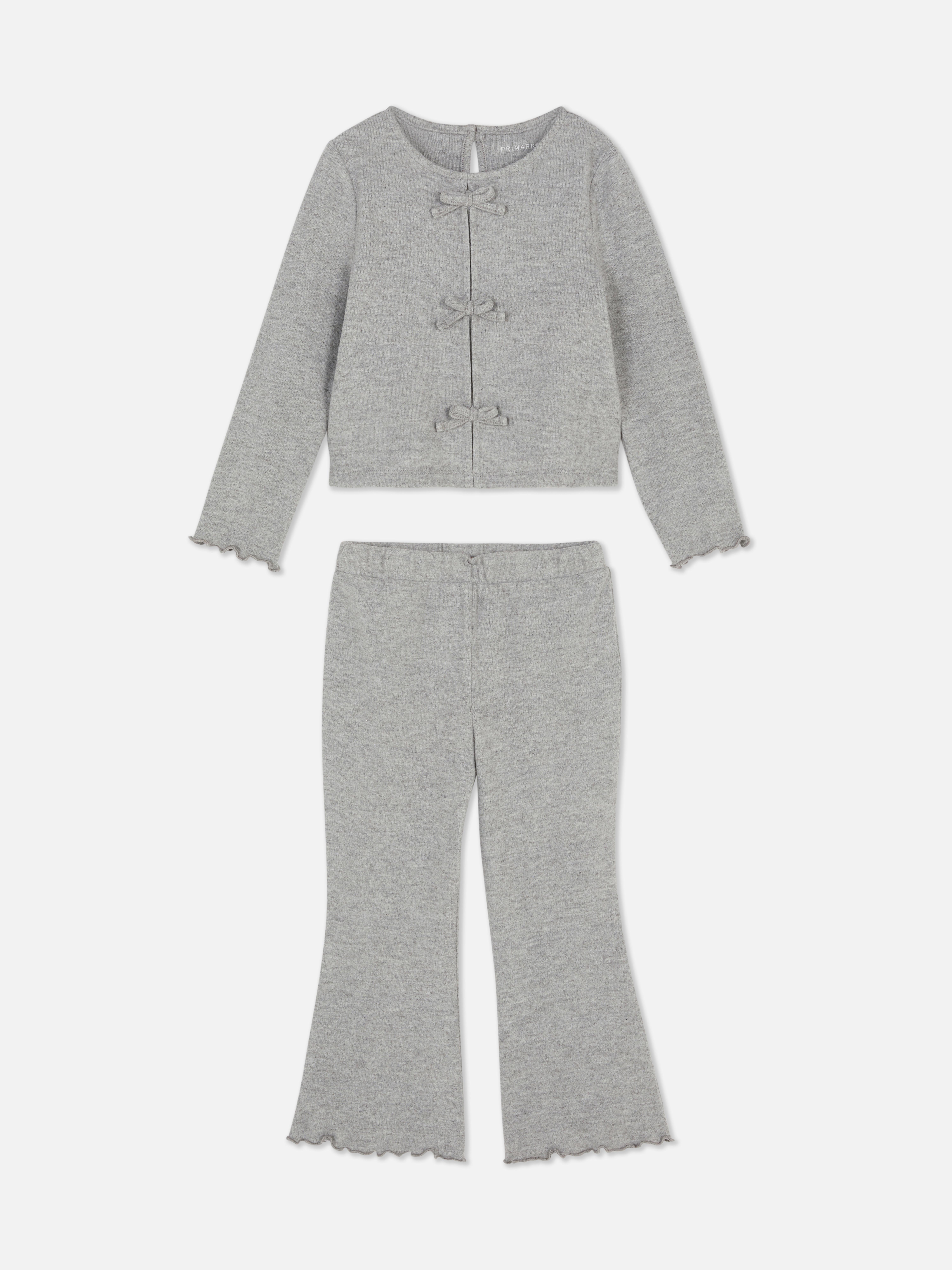 Bow T-Shirt and Flared Leggings