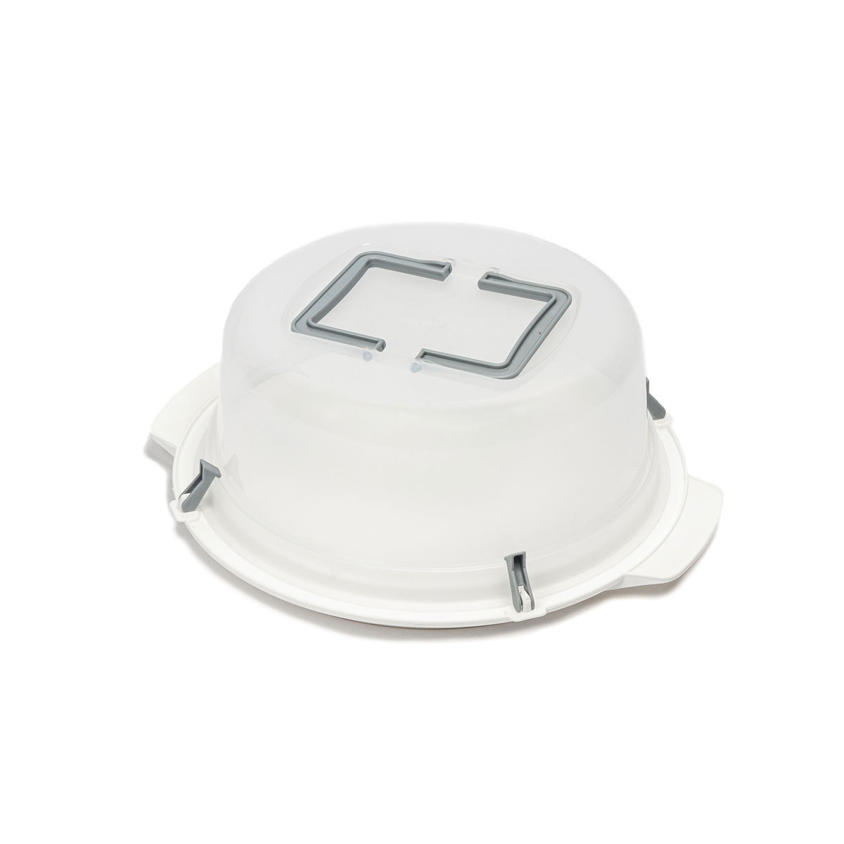 Boleira branca com tampa para transporte 36cm