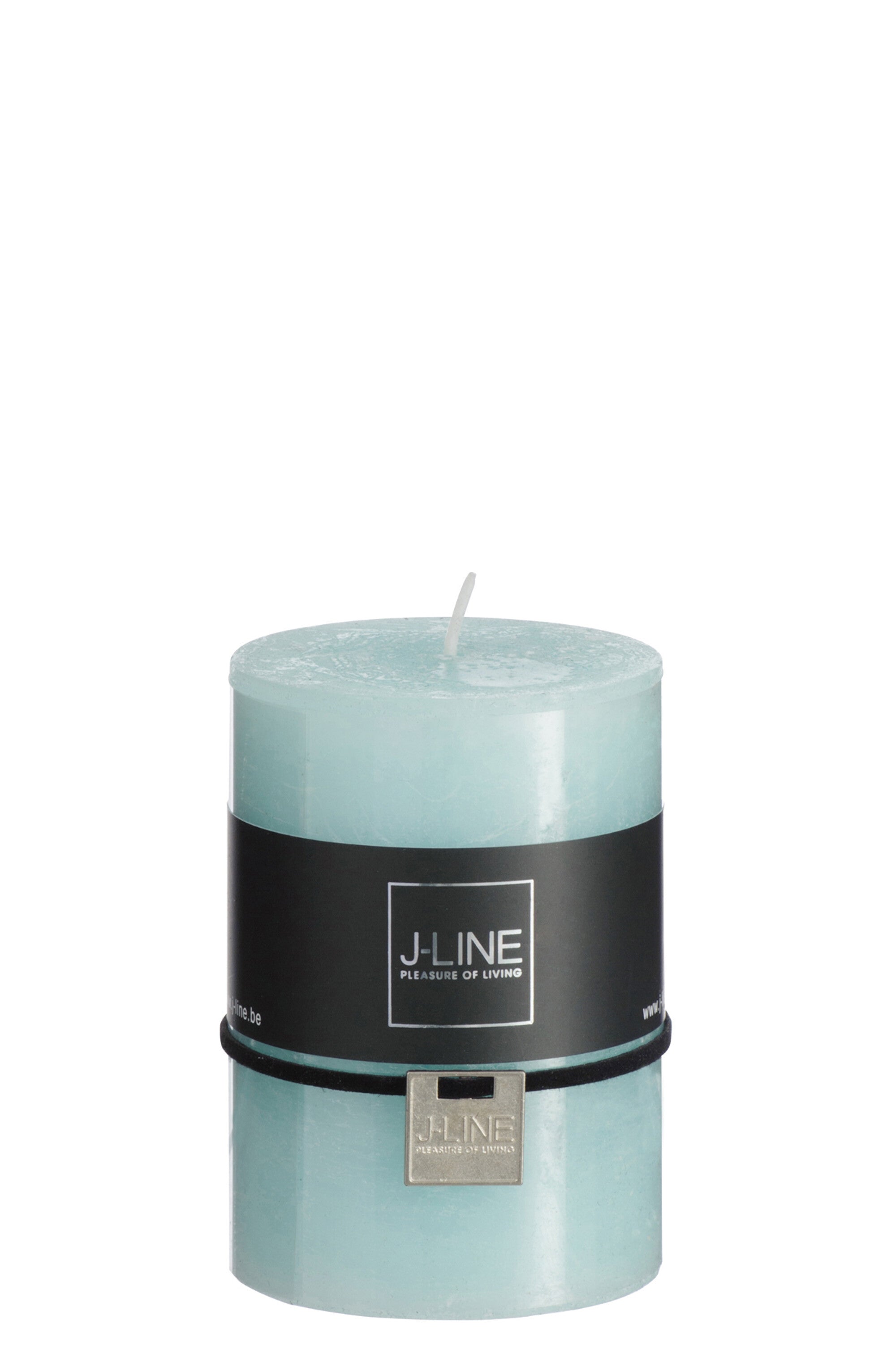 J-Line cilinderkaars - aqua - medium - 39U - 6 stuks