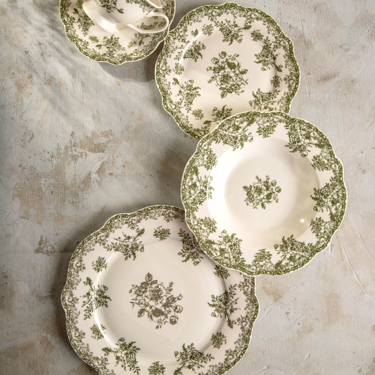 Talerz LOURRY obiadowy zielony 27 cm