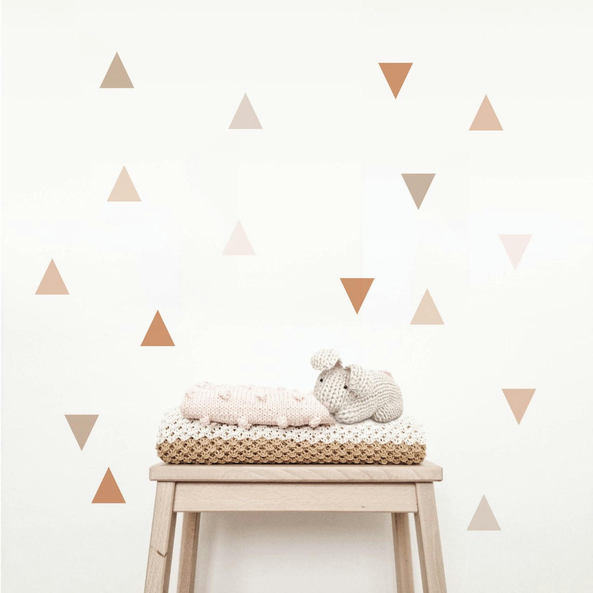 TRIANGLES1 - Stickers muraux en vinyle triangles marron et beige