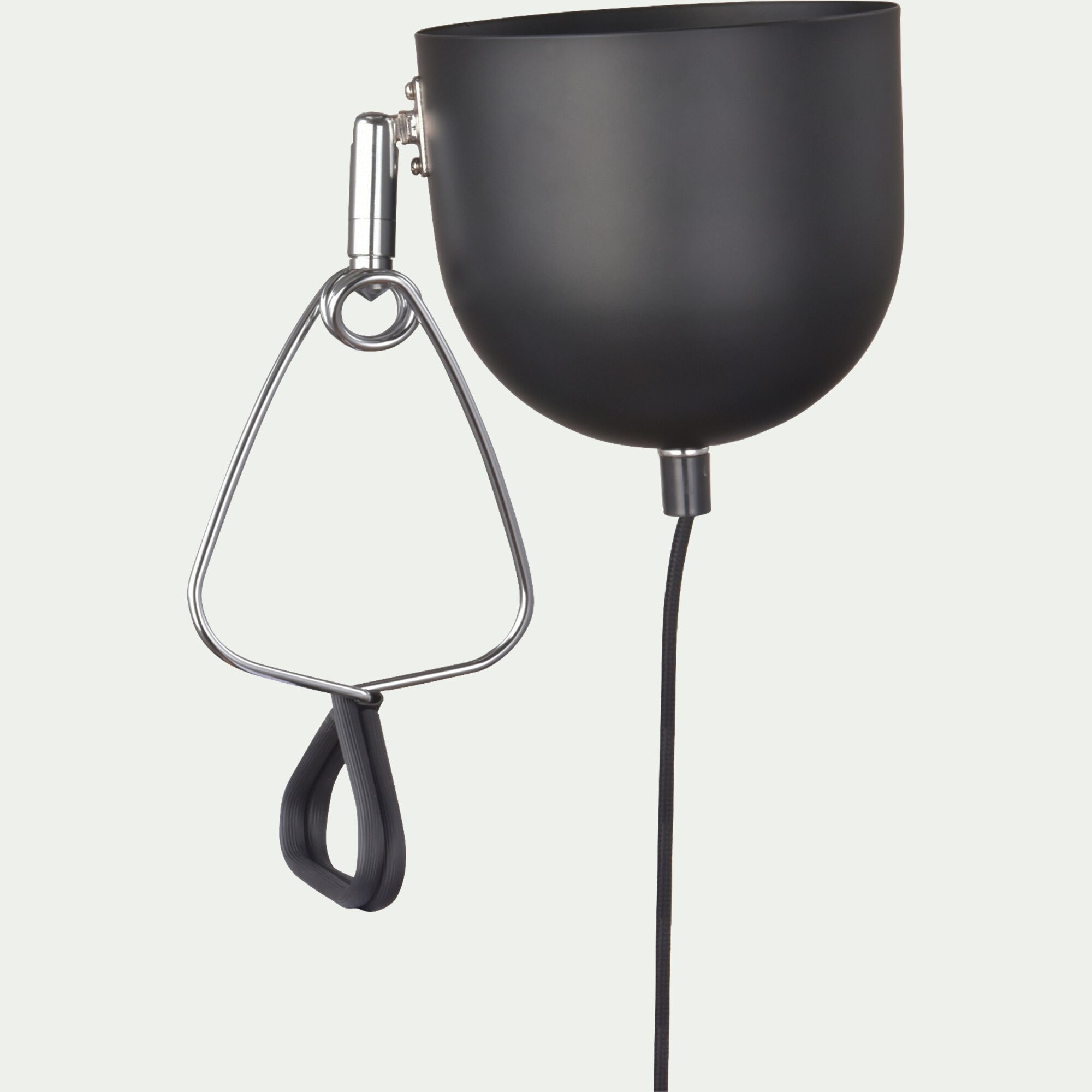 YONI - Lampe à pince électrifiée en acier H31cm - noir