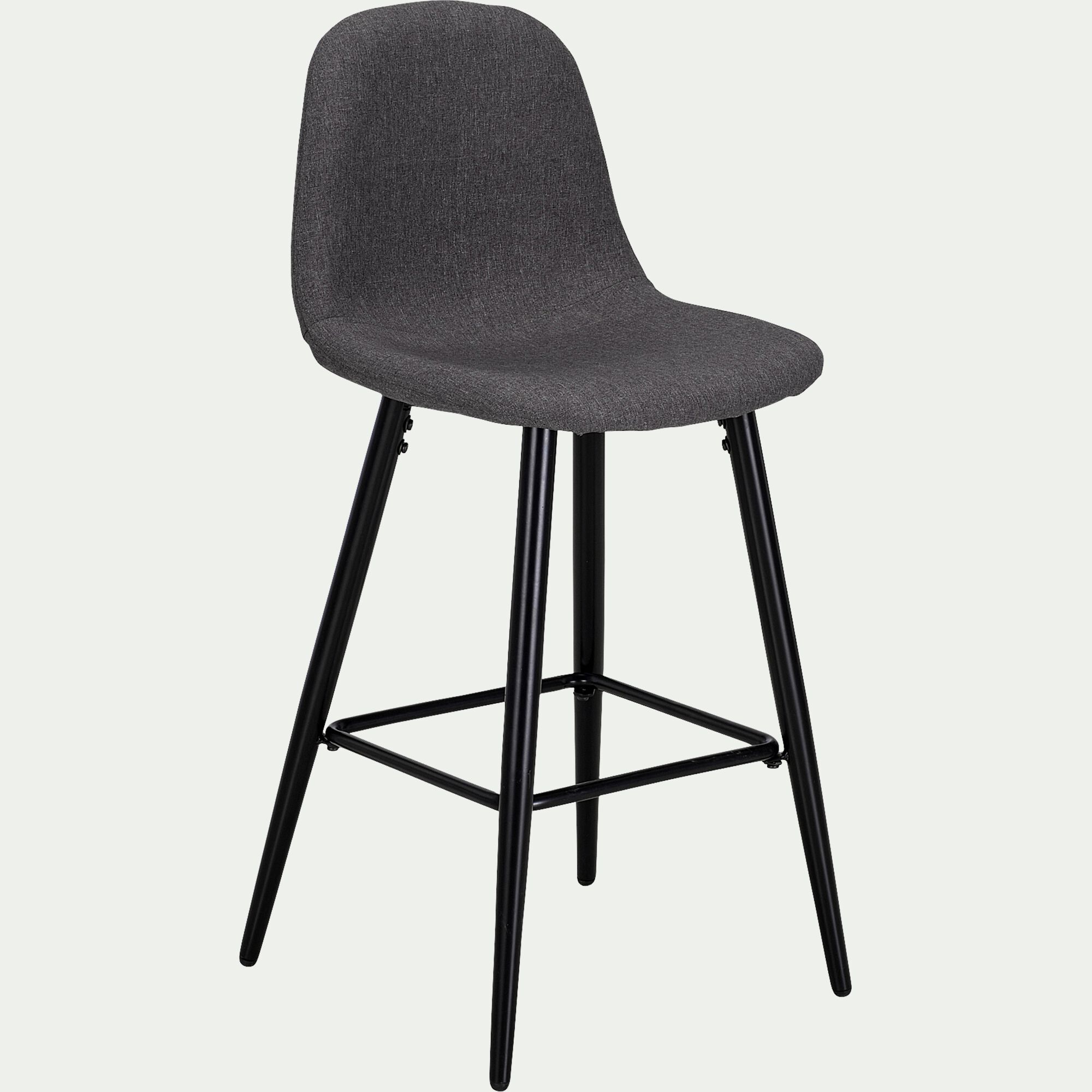 LOANA - Chaise de bar - gris ardoise H66cm
