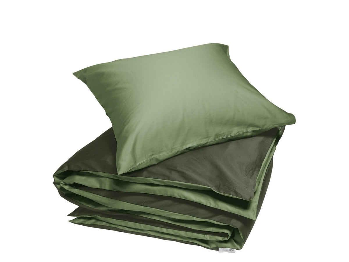 Yumeko dekbedovertrek katoen satijn double face olive 140x220   1/60x70