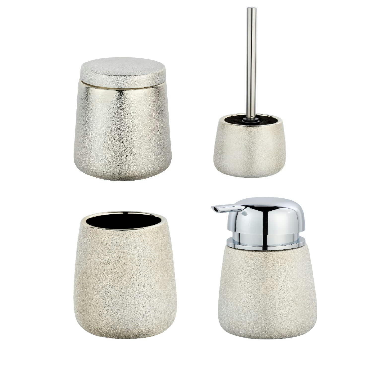 GLIMMA - Set accessoires de salle de bain design doré champagne