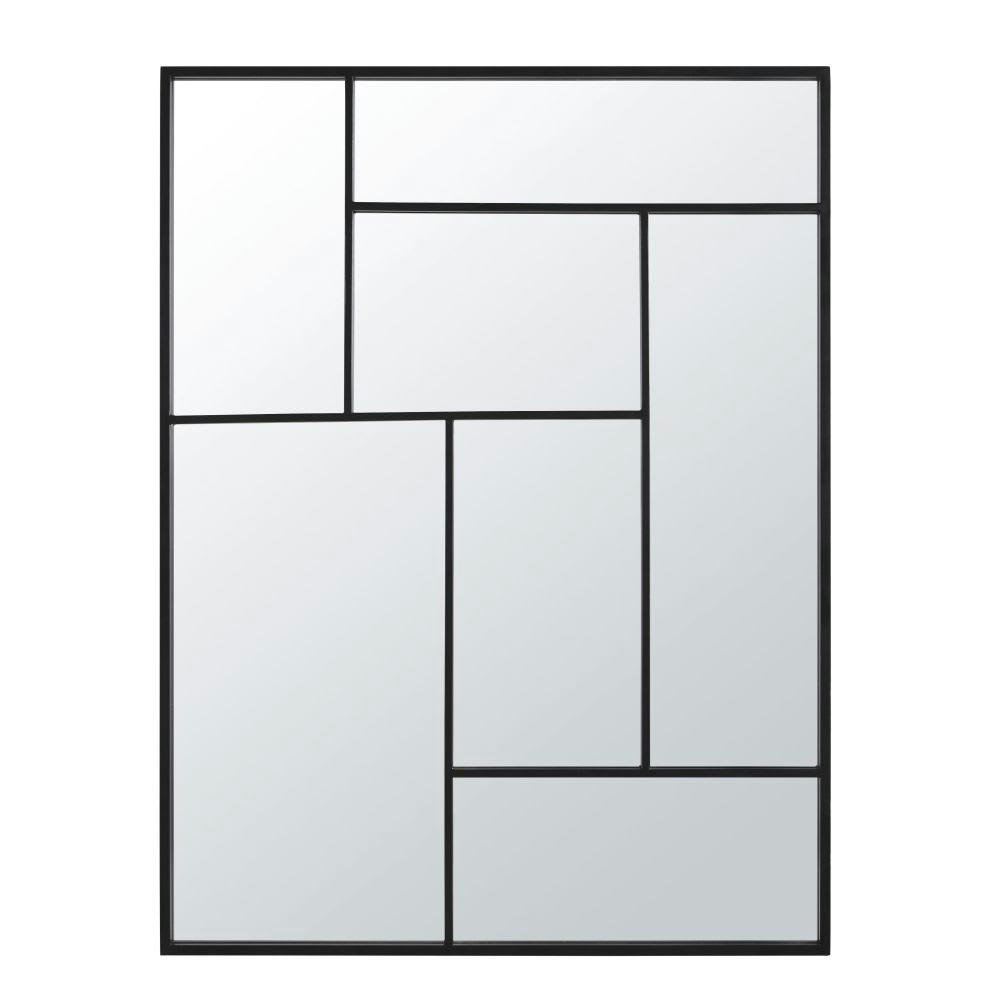 JOSH - Miroir rectangulaire en métal noir 91x121