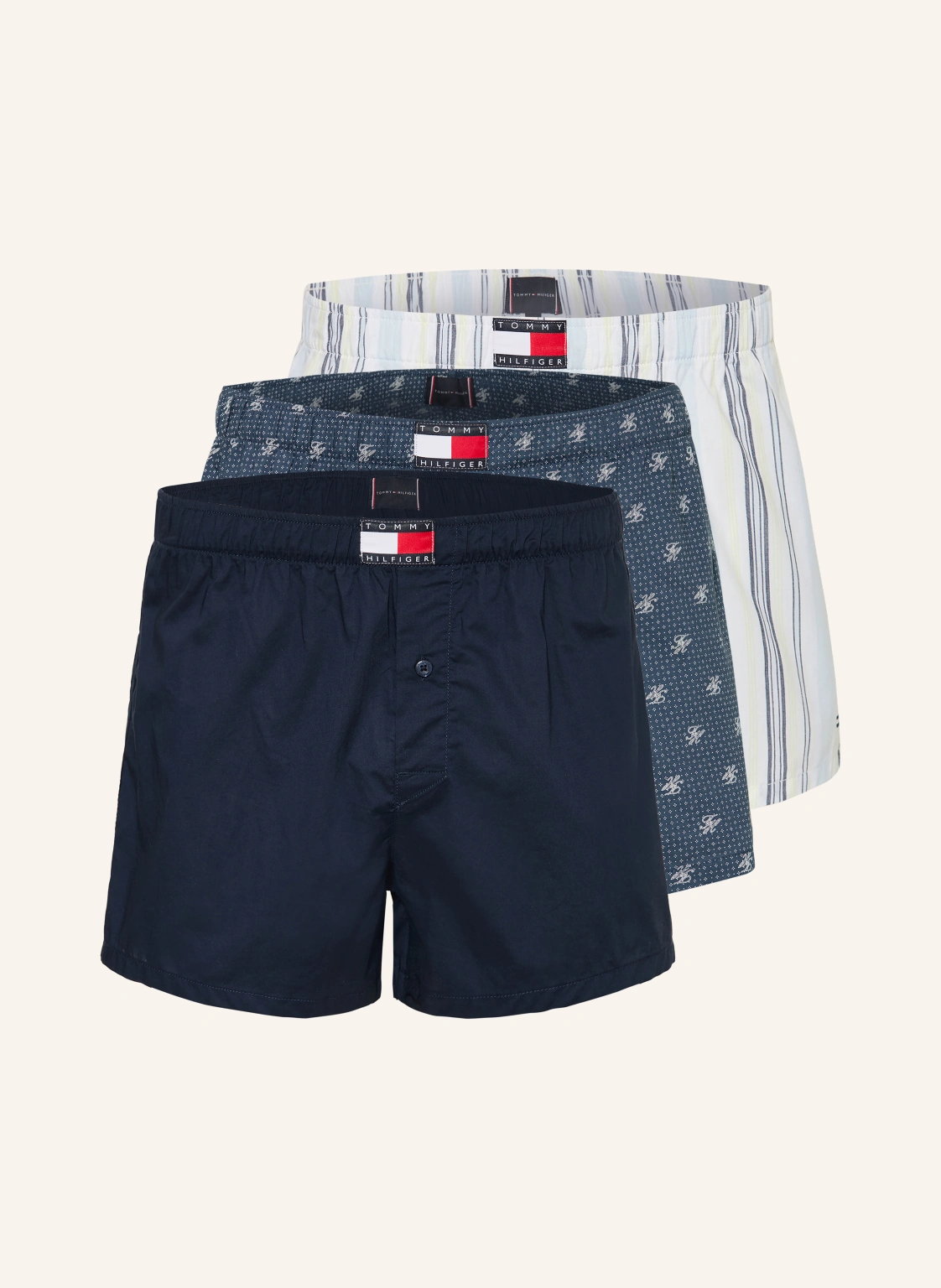 TOMMY HILFIGER 3er-Pack Web-Boxershorts