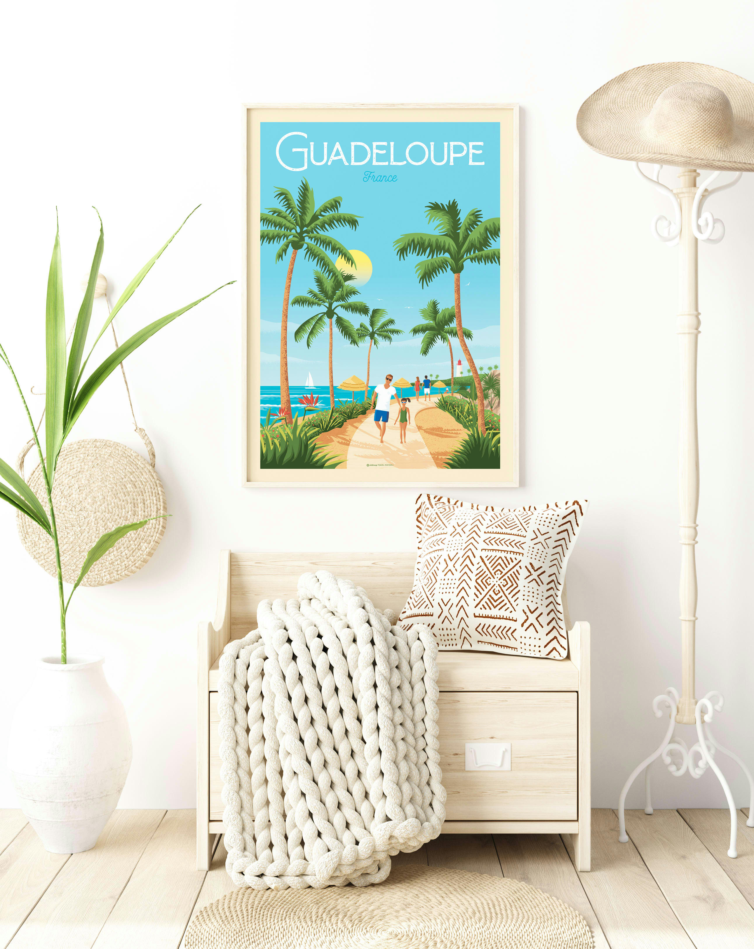 - Affiche La Guadeloupe France - Les Antilles 50x70 cm