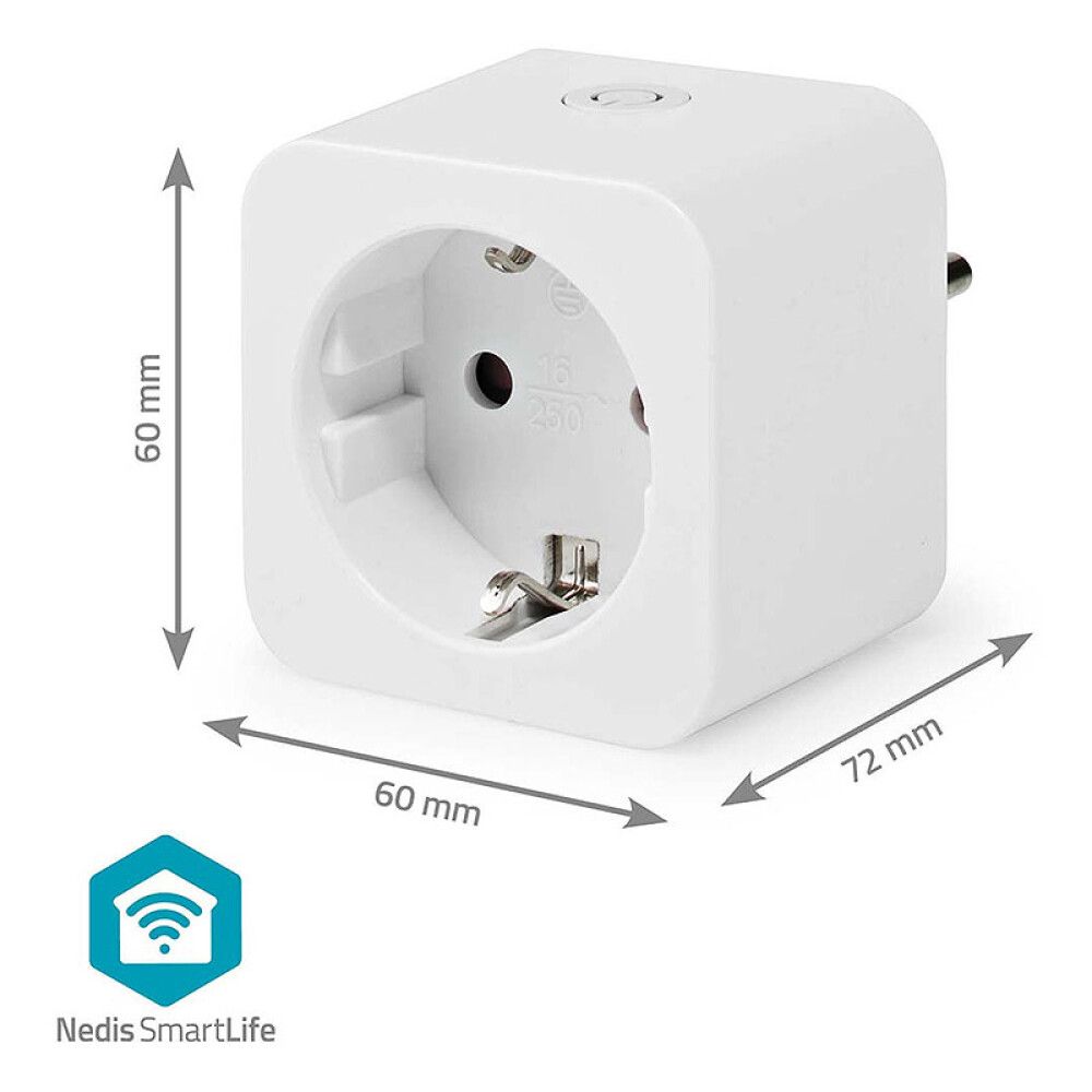 VEGGUTTAK NEDIS SMARTLIFE WIFI SMART PLUG M/STRØMMÅLER 3PK