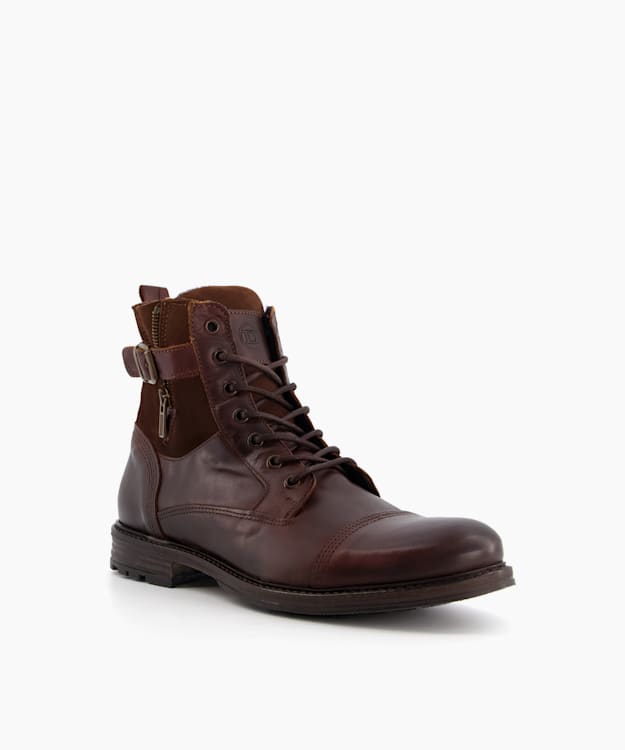 Call Brown - Casual Buckle Detail Ankle Boots