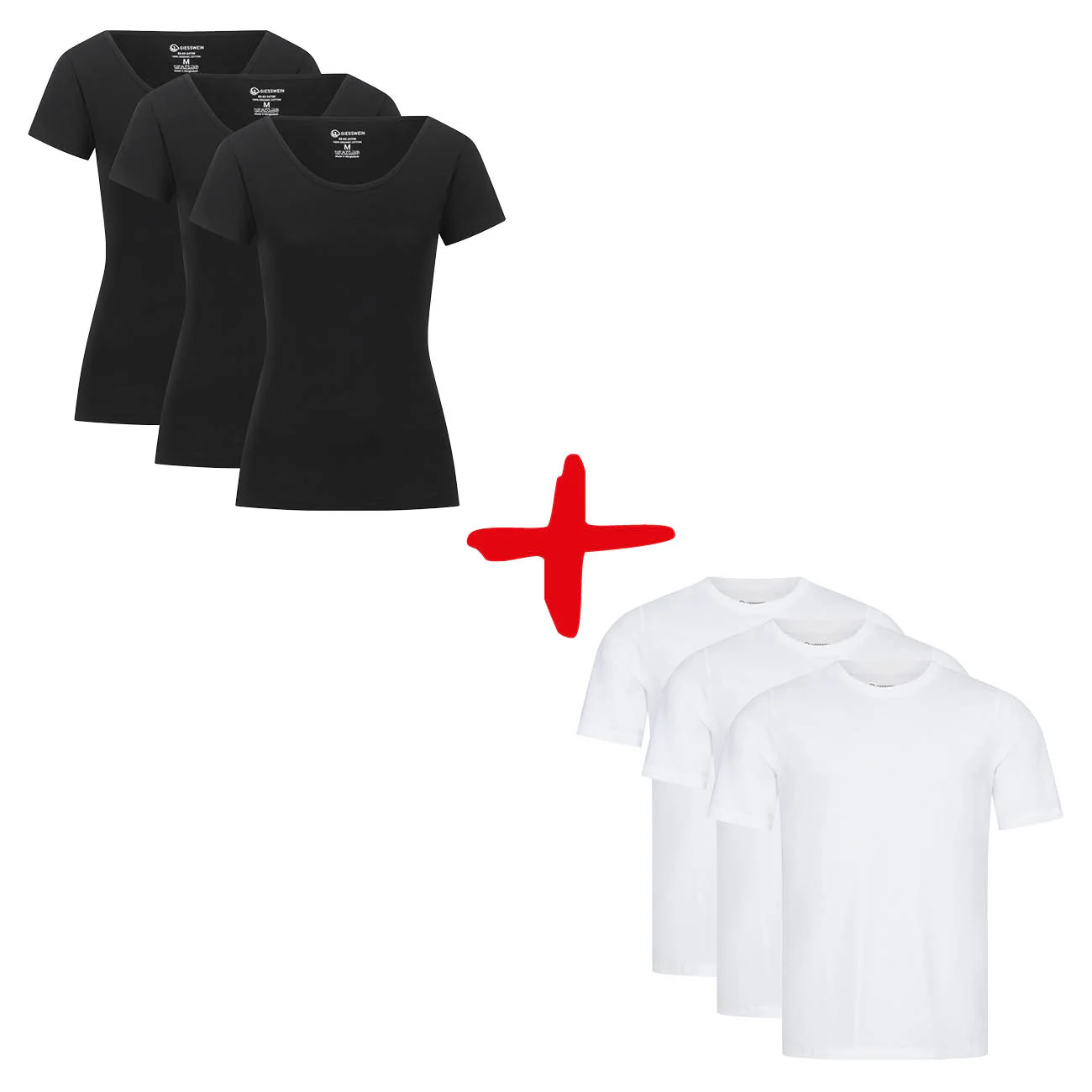 Bundle: Organic T-Shirt Damen 3er-Pack + Organic T-Shirt Herren 3er-Pack