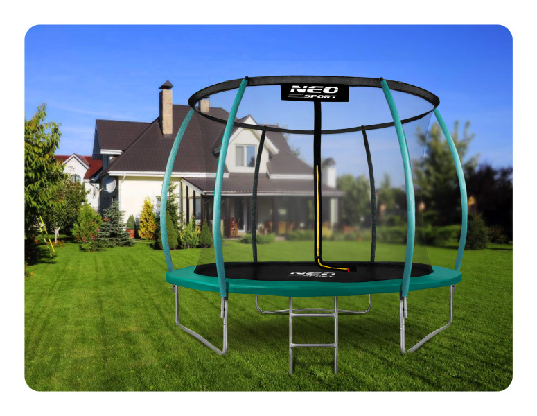Trampolina ogrodowa z siatką wewnętrzną Neo-Sport 312cm 10ft