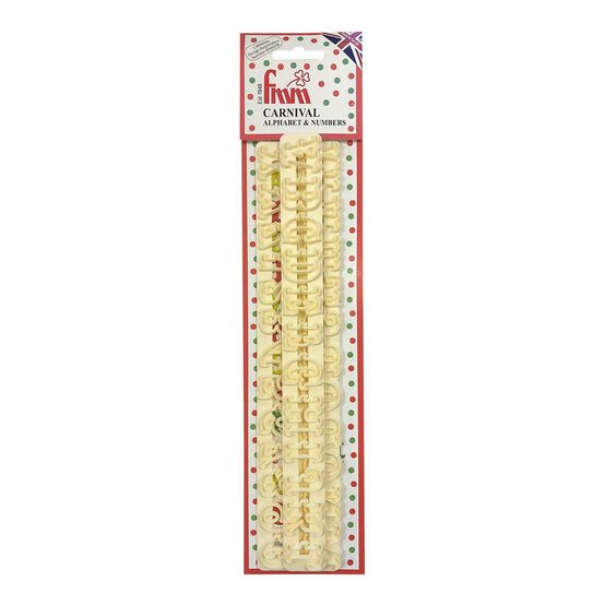 FMM Carnival Alphabet and Number Cutters 3 Pieces
