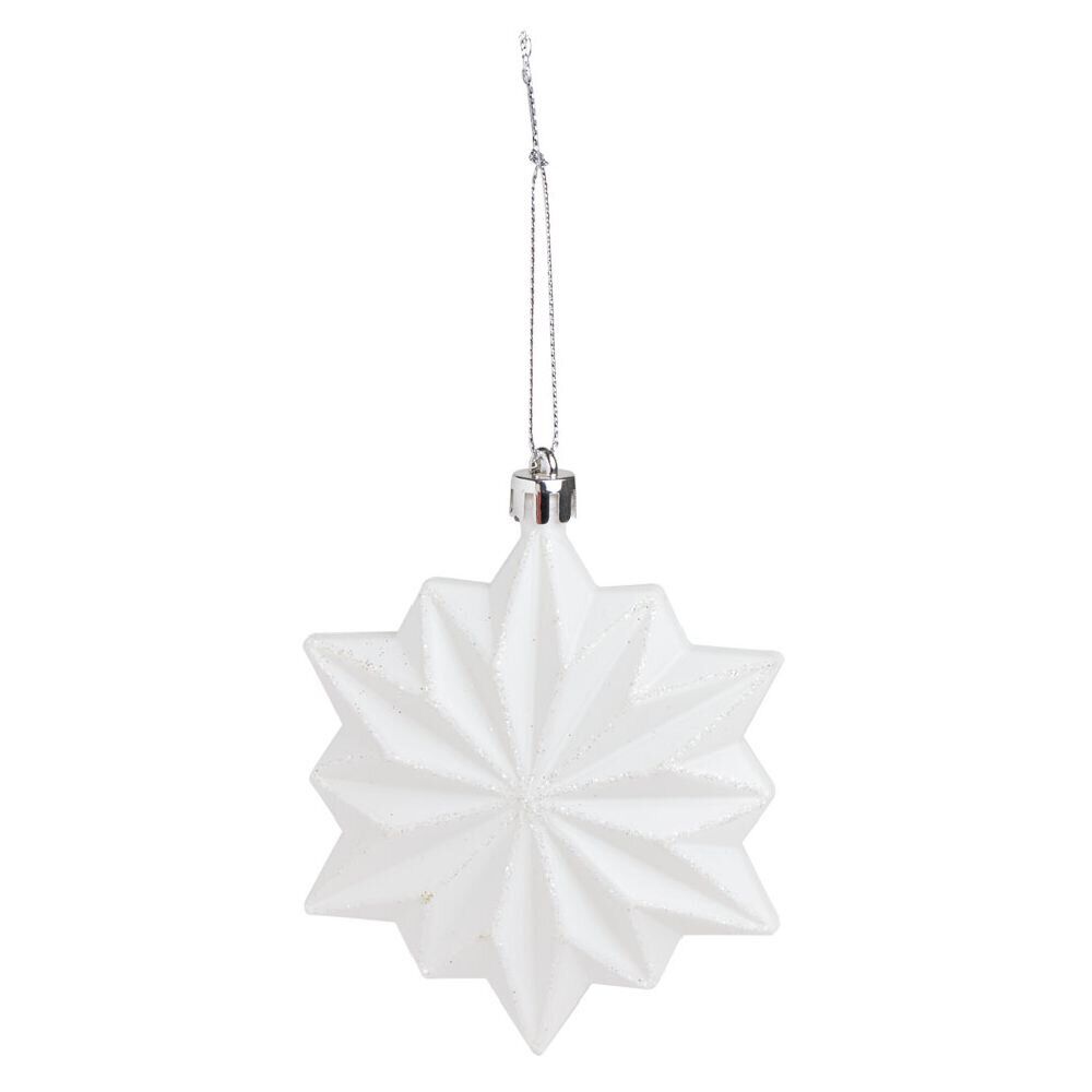 Flocon blanc à suspendre 8,5x2,5xH10,5cm