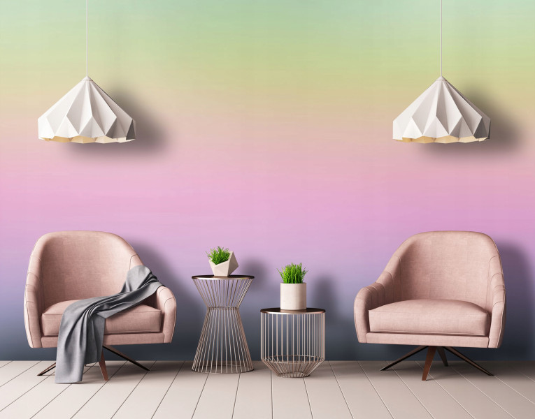 Fototapeta dla dzieci pastelowa tęcza tapeta do pokoju dziecka 250x175