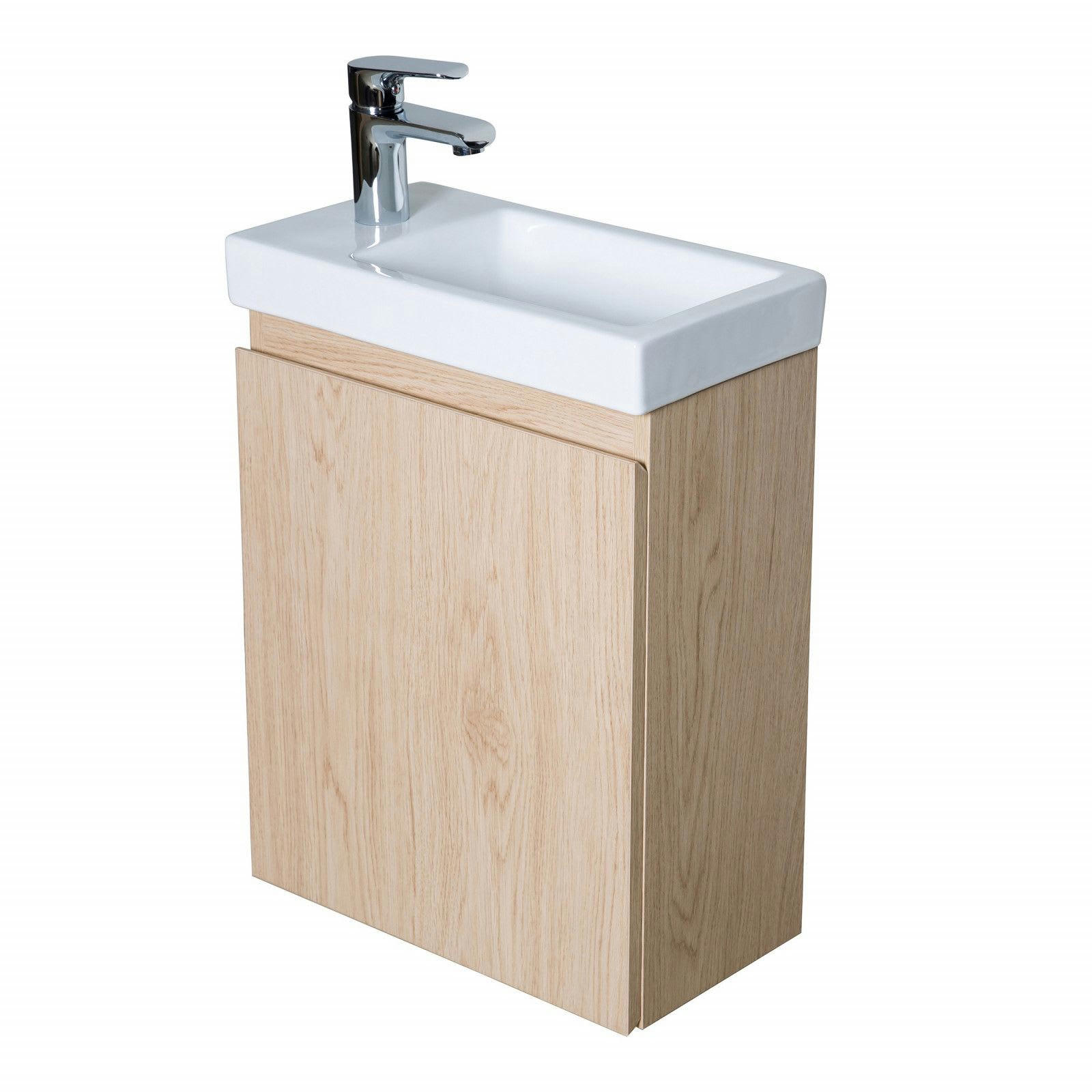 LISA - Meuble lave-mains  Décor chêne