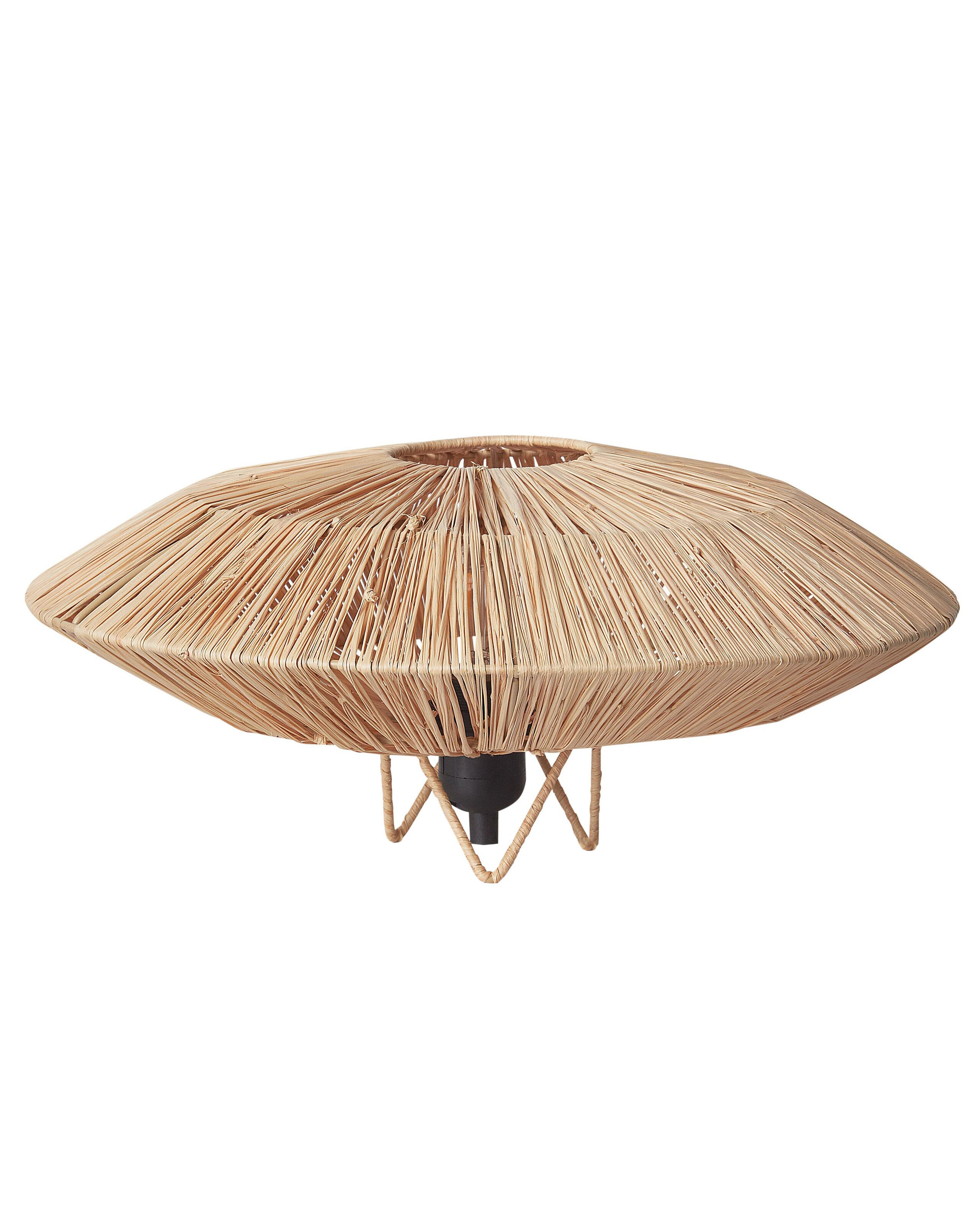 Lampa stołowa słomiany klosz naturalna