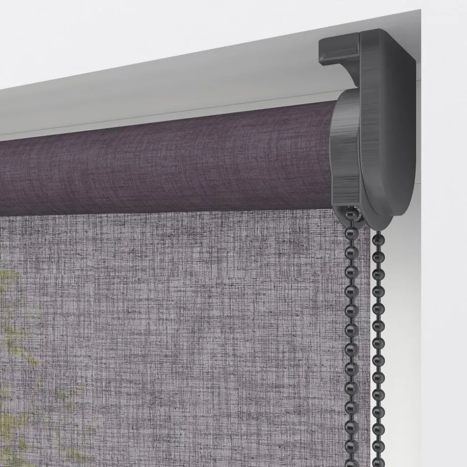 Kwantum Rolgordijnen | Fenstr Rolgordijn Febe  Transparant Antraciet