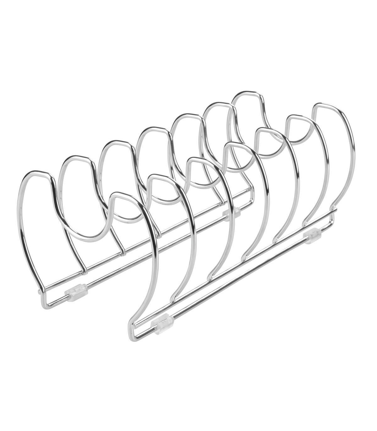 - Rangement couvercles et poêles acier chrome - Argent