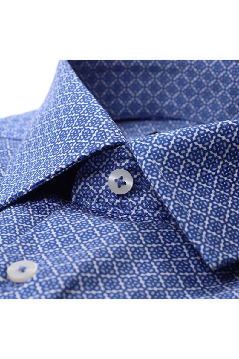 ETERNA Slim Fit Hemd blau, Bedruckt (extra langer Arm)