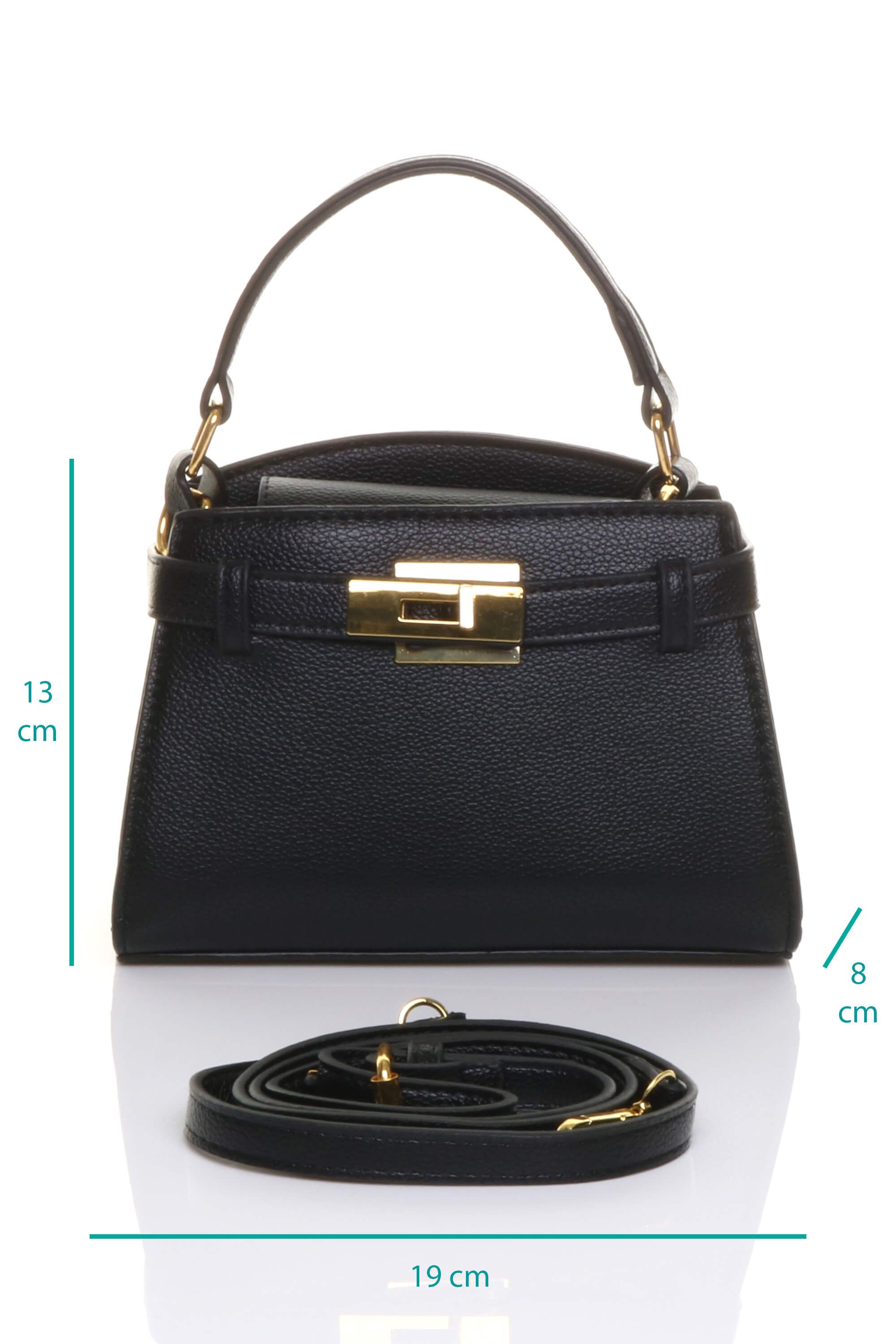 AJVANI Top Handle Buckle Strap Mini Tote Shoulder Bag