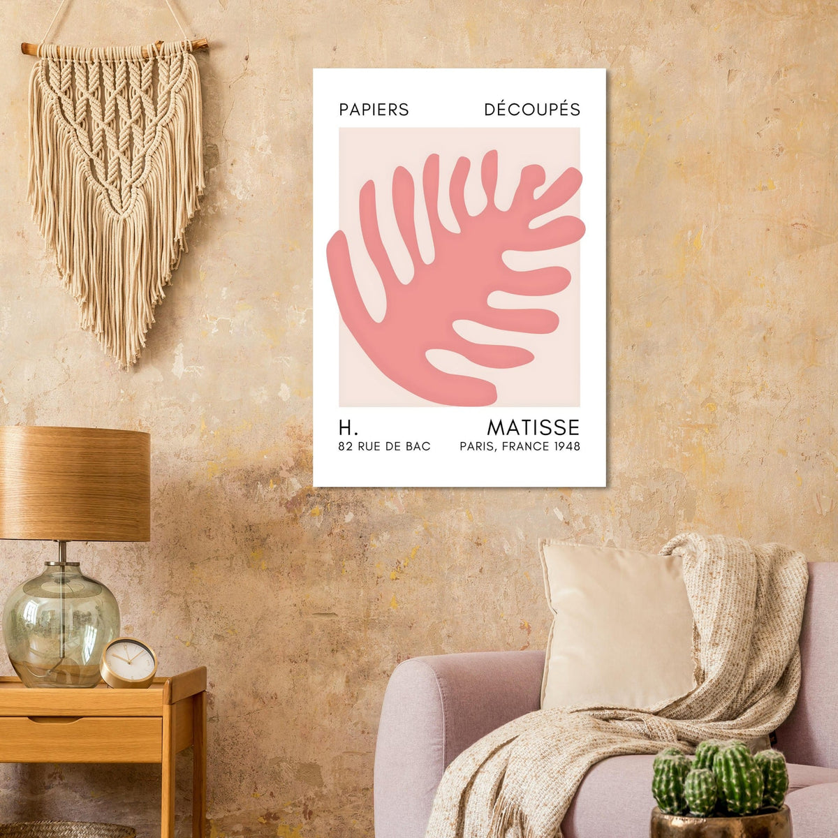 Artfulprints Poster Matisse – Coral bloom taupe  - 70x100 cm - Taupe