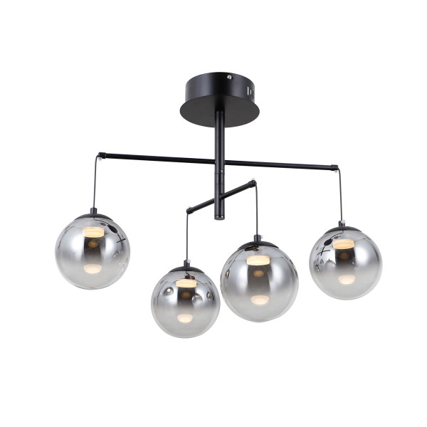 Lampa wisząca VELADA czarna matowa LED 4x20W Ciepła biel 1810lm Italux