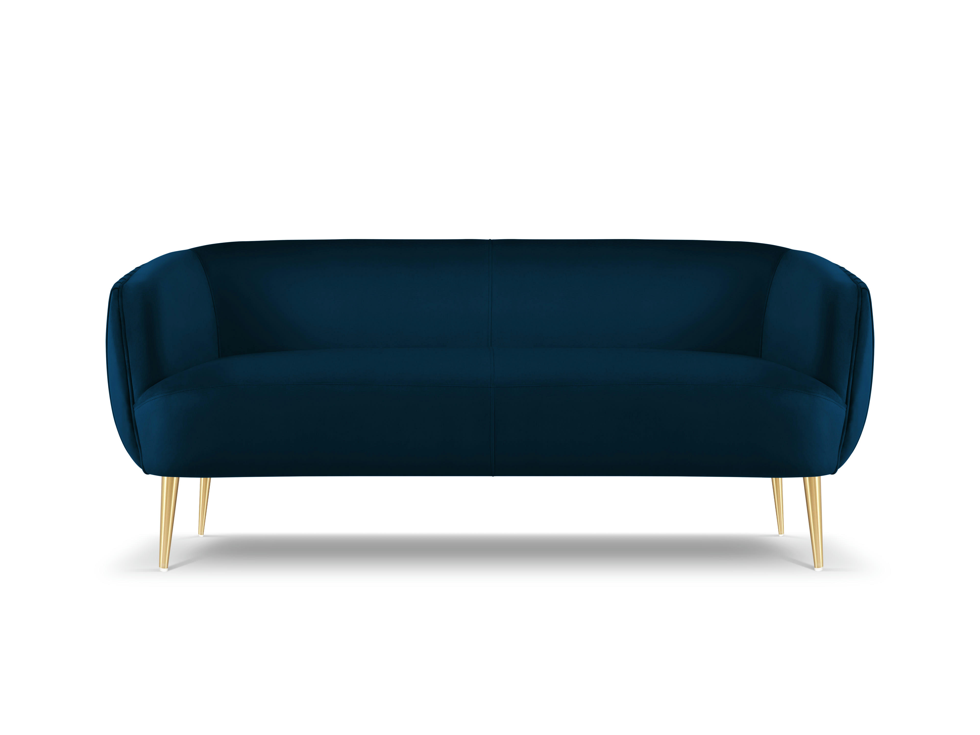 MOSS - Canapé 3 places en velours bleu marine
