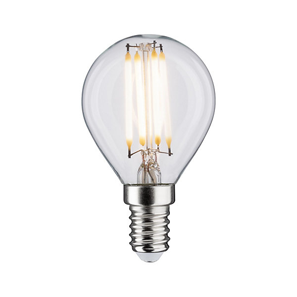 Filament 230 V Sphérique LED E14 5x470lm 5x4,8W 2700K gradable Clair