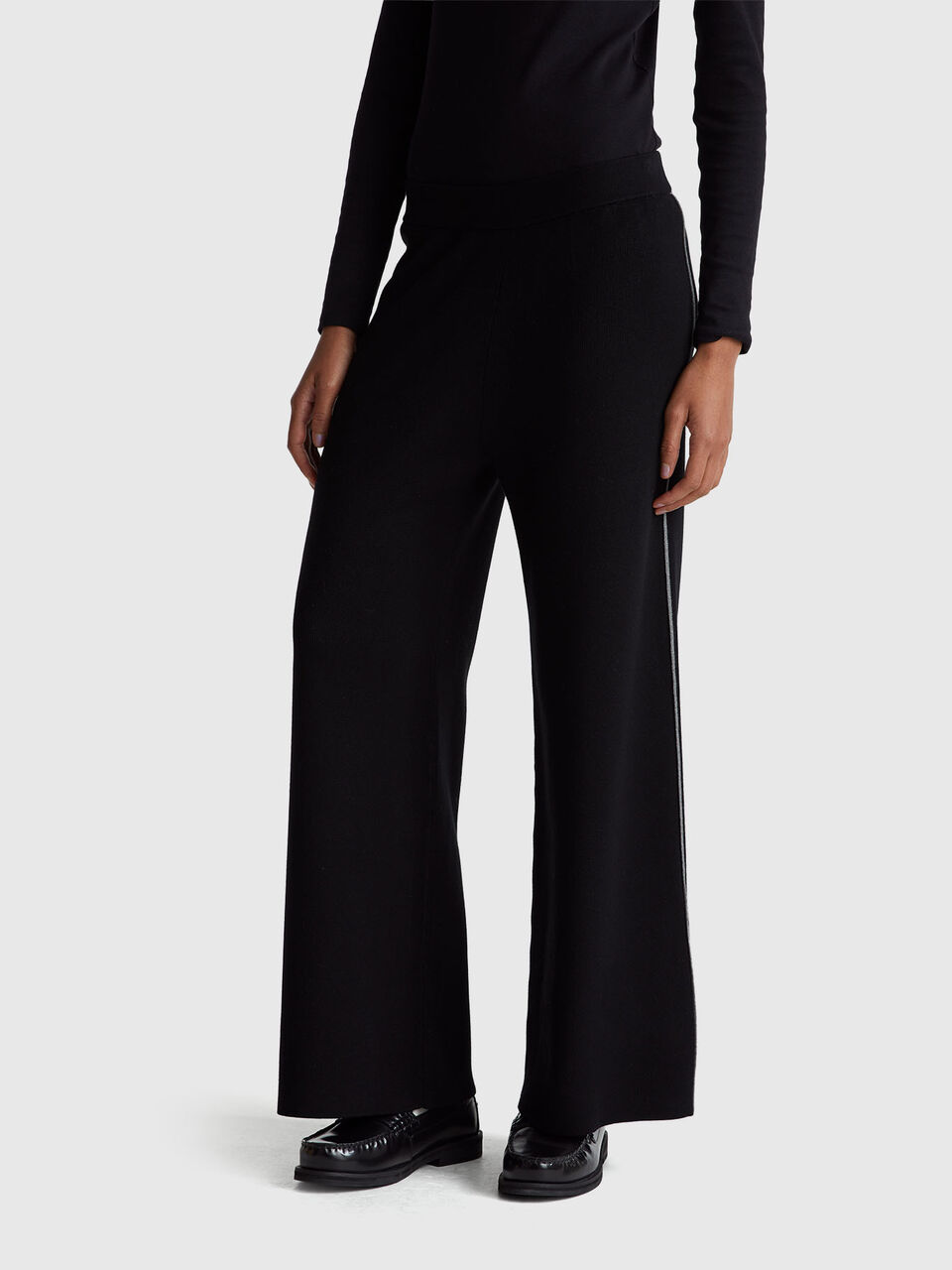 Palazzo trousers in viscose blend