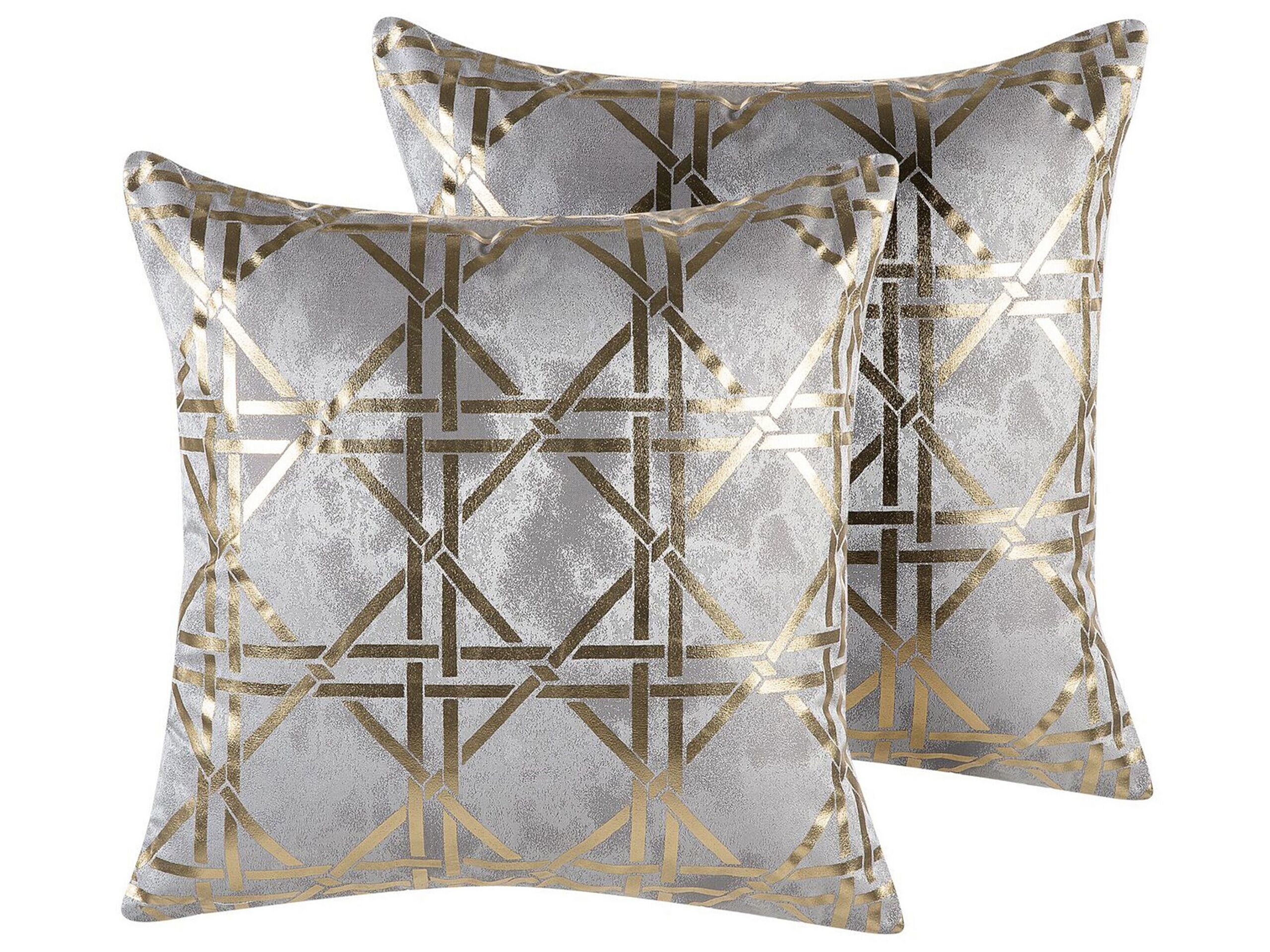 Poduszki dekoracyjne 2 szt 45x45 cm szare