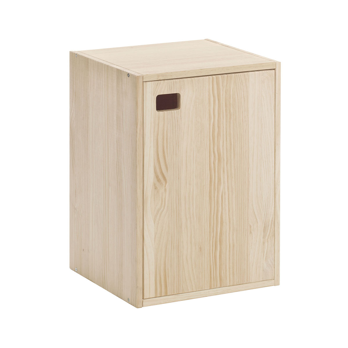 Meubel 1 deur met 1 in hoogte verstelbare plank - Licht hout - 37,3x37,3x53,5 cm