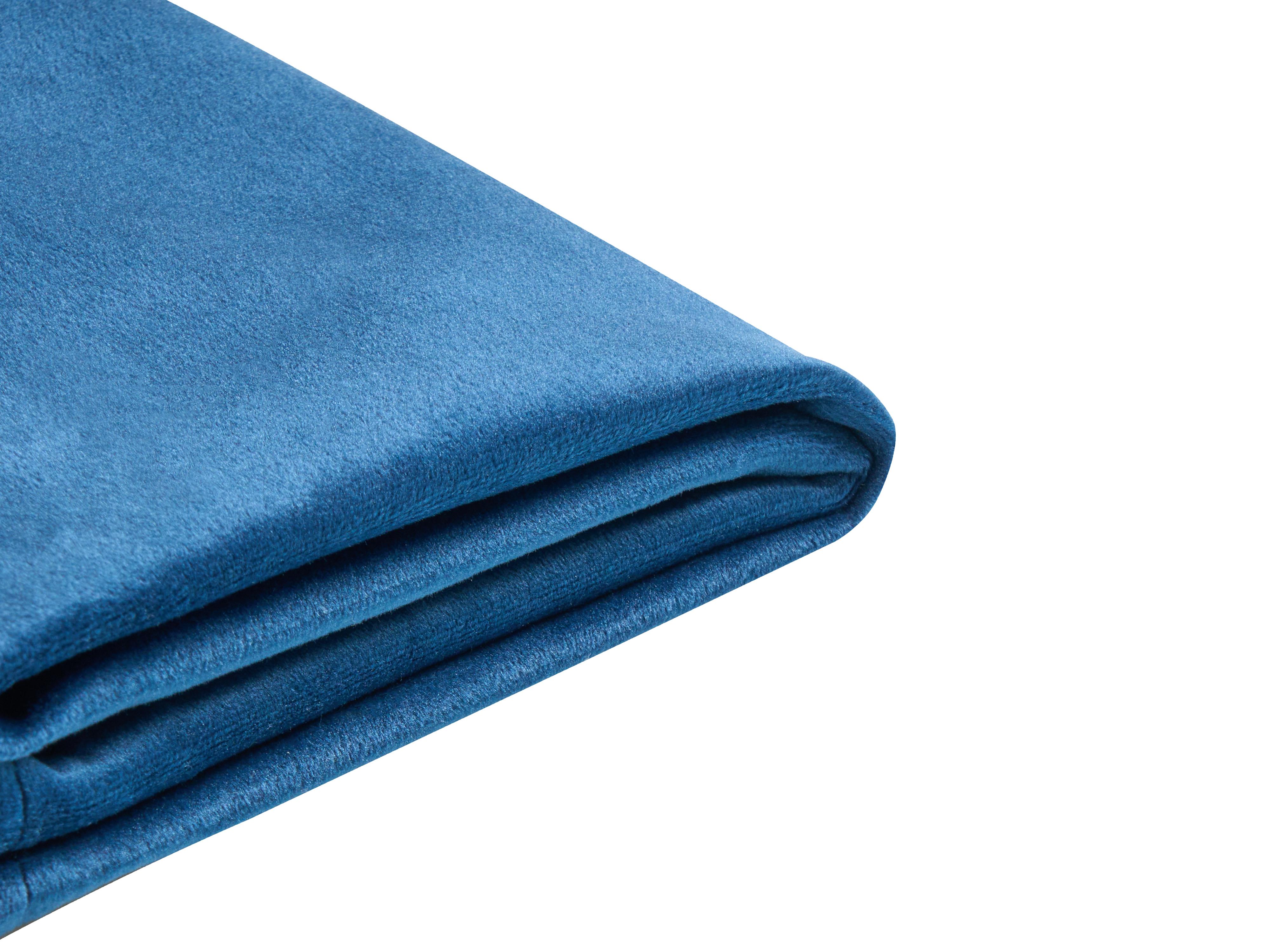 Bed Frame Cover Velvet FITOU 140 x 200 cm Dark Blue