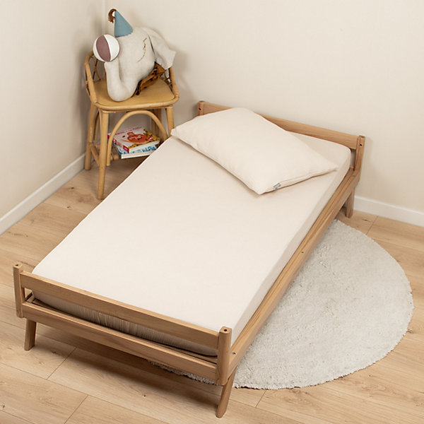 Drap housse uni en gaze de coton