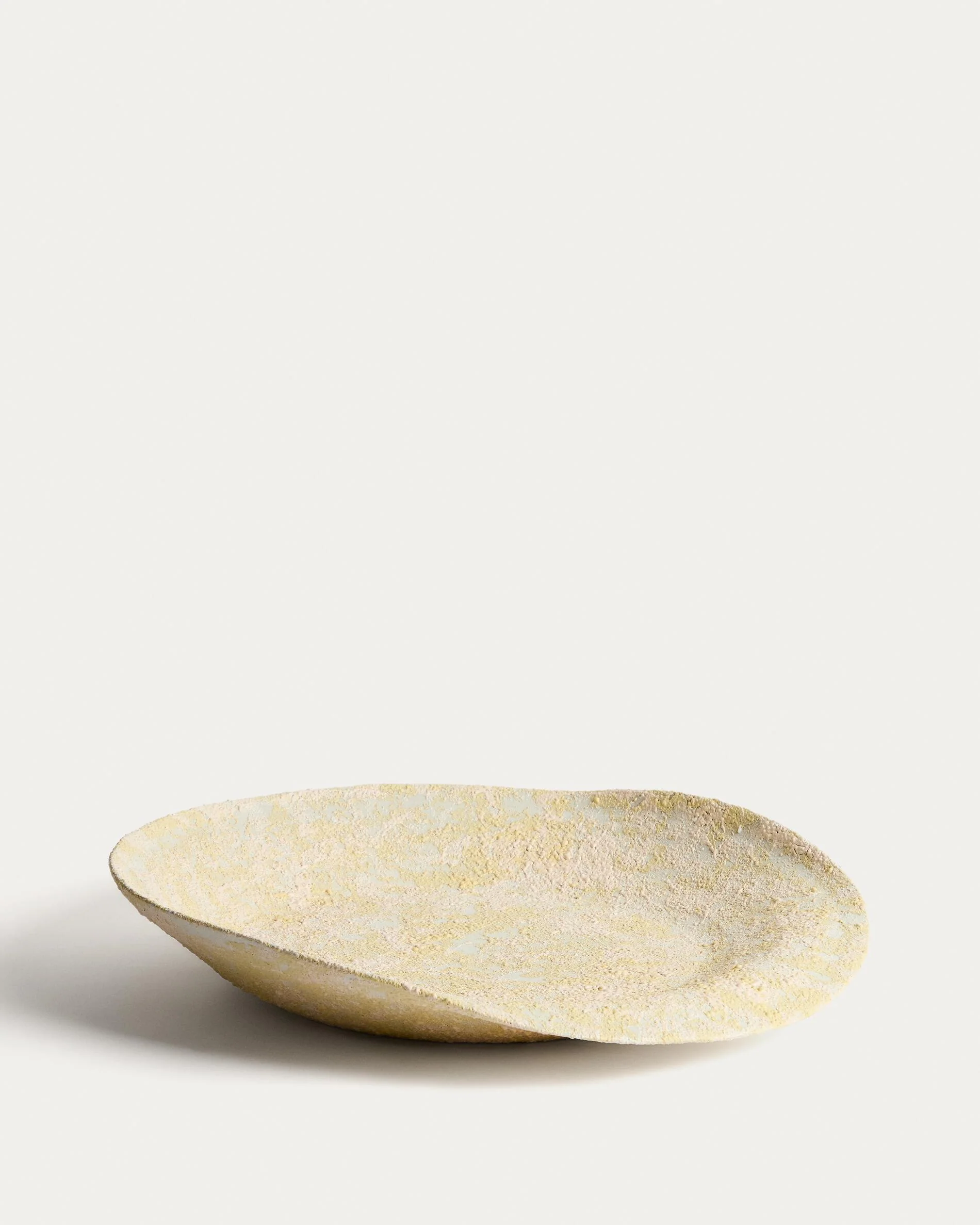 Medira ecru and yellow ceramic centrepiece Ø50.5cm