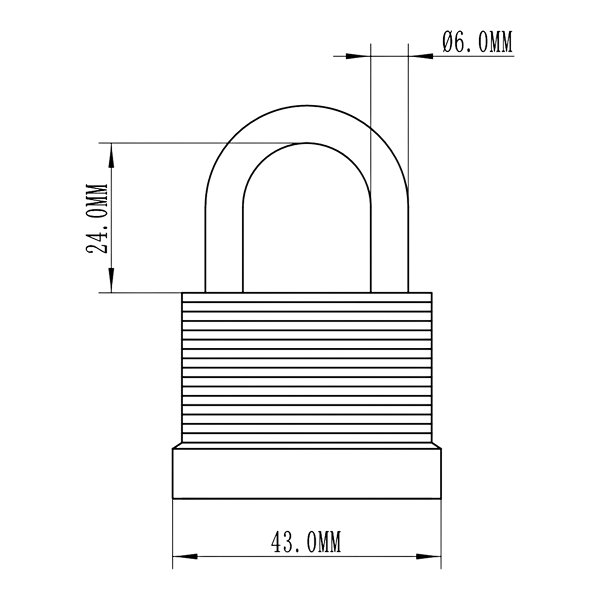 Cadenas à combinaison Smith &Locke lamine long 27x40 mm