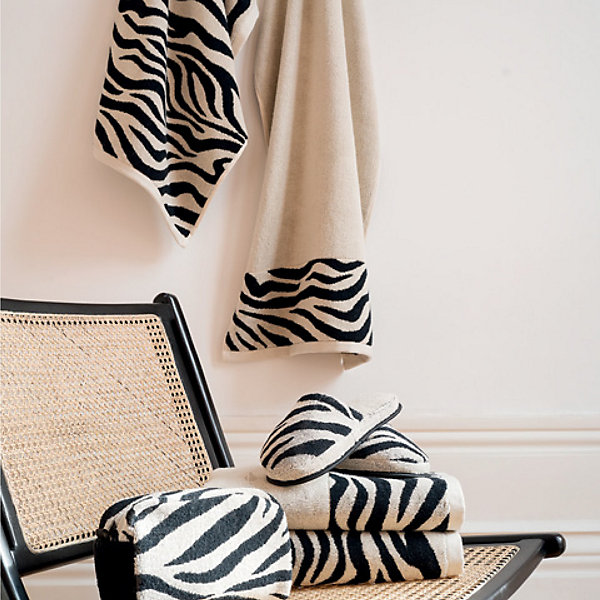 Drap de bain absorbant coton 100x150cm ZEBRA beige