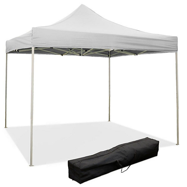Gazébo pliant pliant 3x3 Blanc recouvert de PVC imperméable