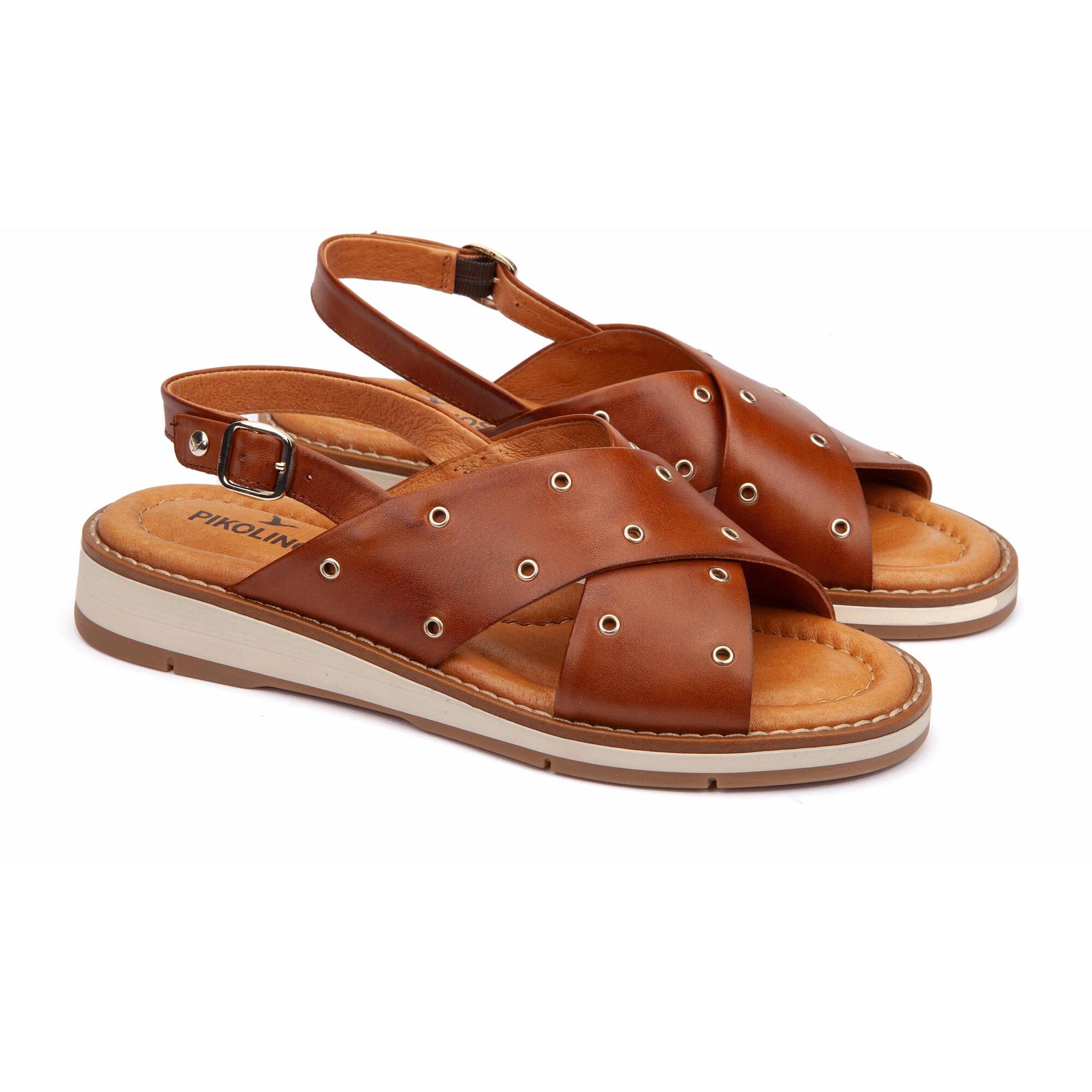 ROQUETAS - Sandalias planas con hebilla para mujer