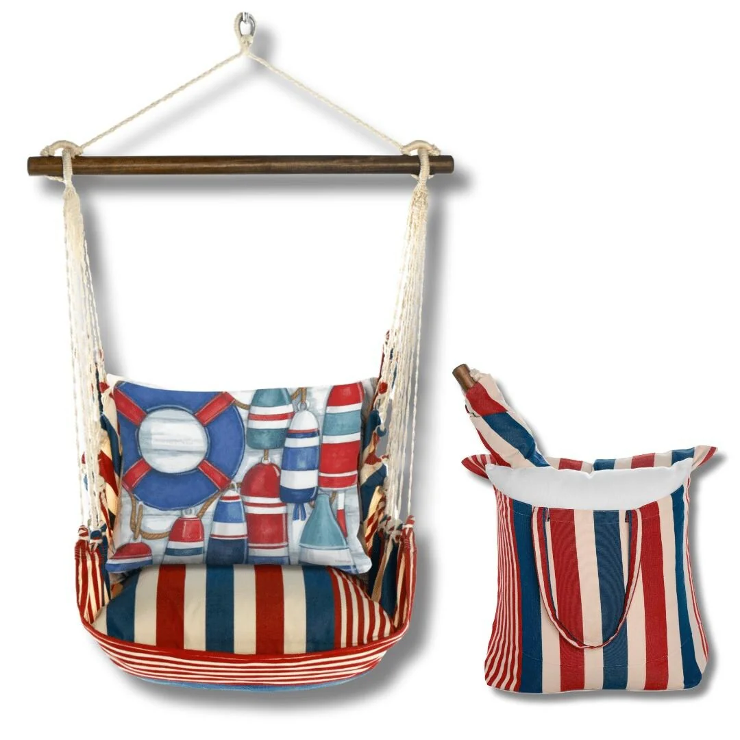 Magnolia Casual Swing Set 4 piece - Stars & Stripes w/ Red and Blue Buoys