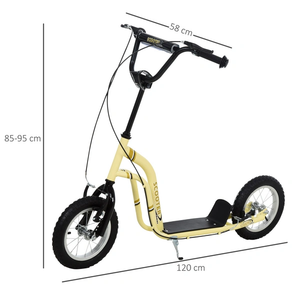 Kinderroller, Luftreifen, LxBxH: 120x58x85 cm, beige
