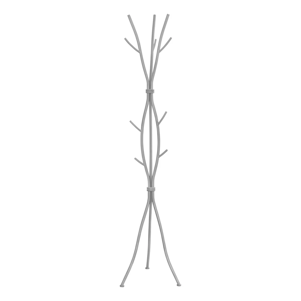 Coat Rack, Hall Tree, Free Standing, 11 Hooks, Entryway, 74 High, Bedroom, Metal, Contemporary, Modern - 18.5x18.5x74