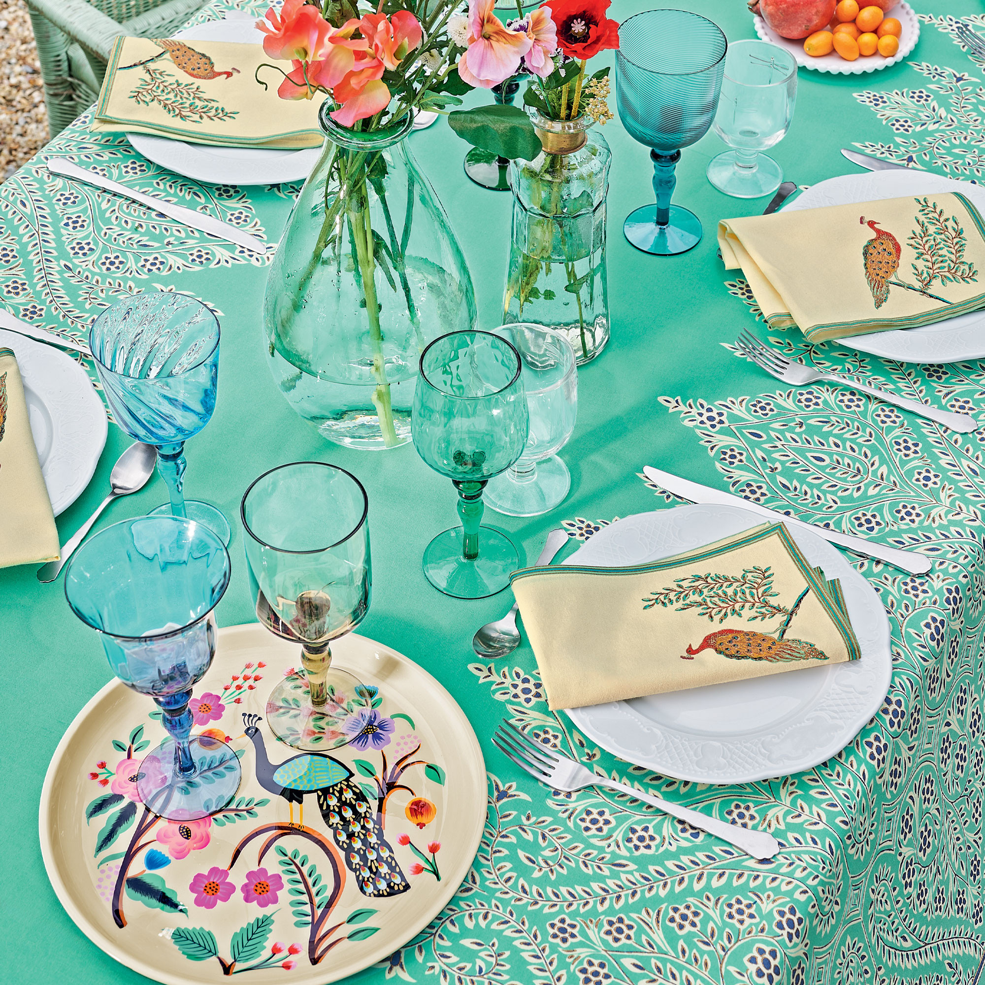 Lot de 2 serviettes de tableDîner exotique