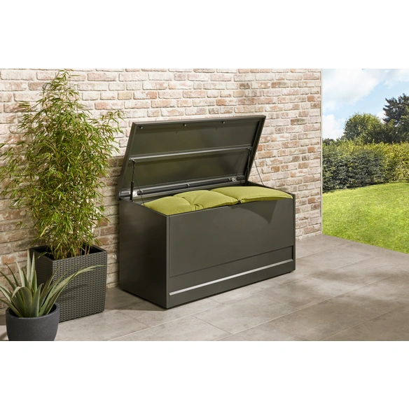 Auflagen-/Kissenbox, BxHxT 160 x 83 x 79 cm, eisengrau