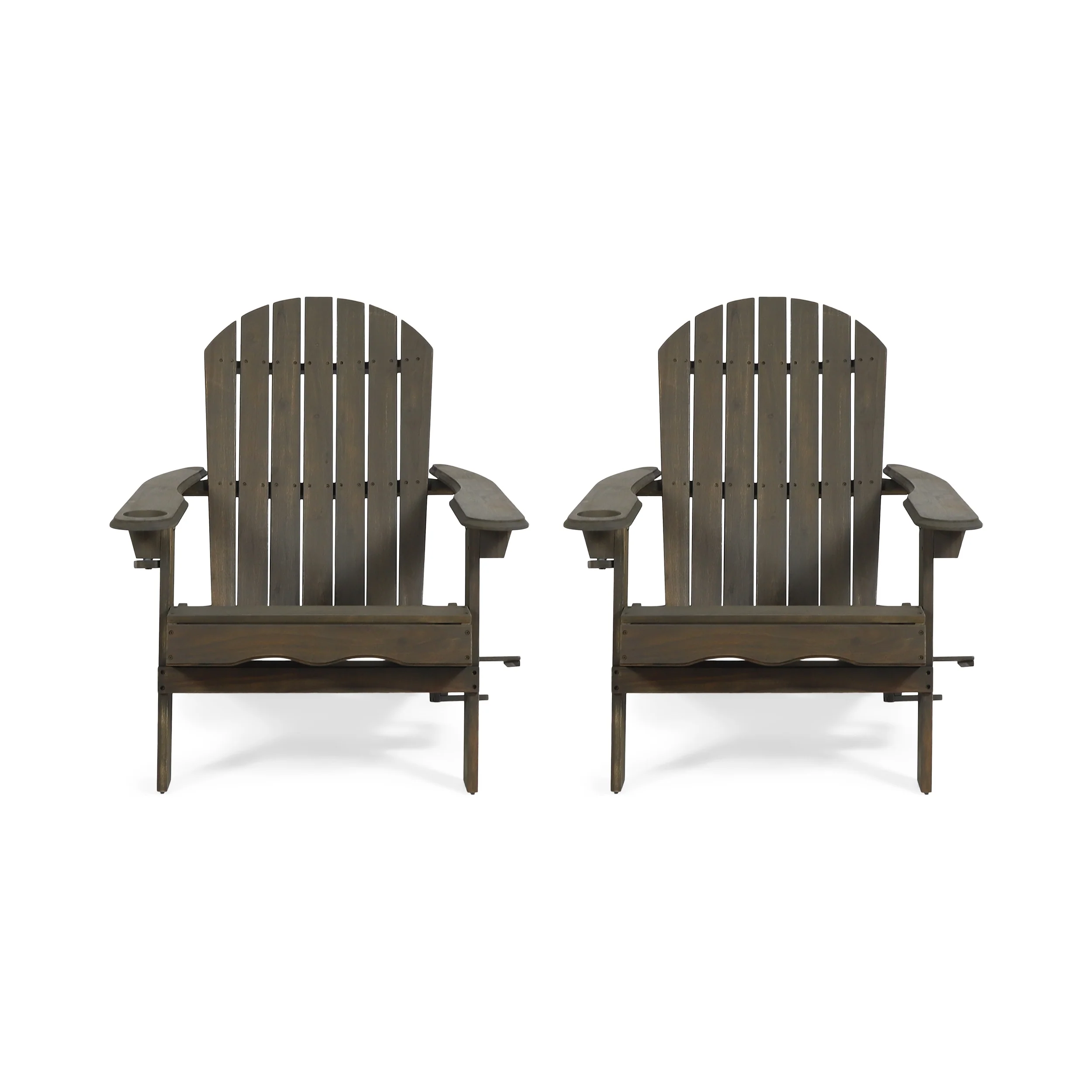 Bellwood Outdoor Acacia Wood Folding Adirondack Chairs (Set of 2) by Christopher Knight Home