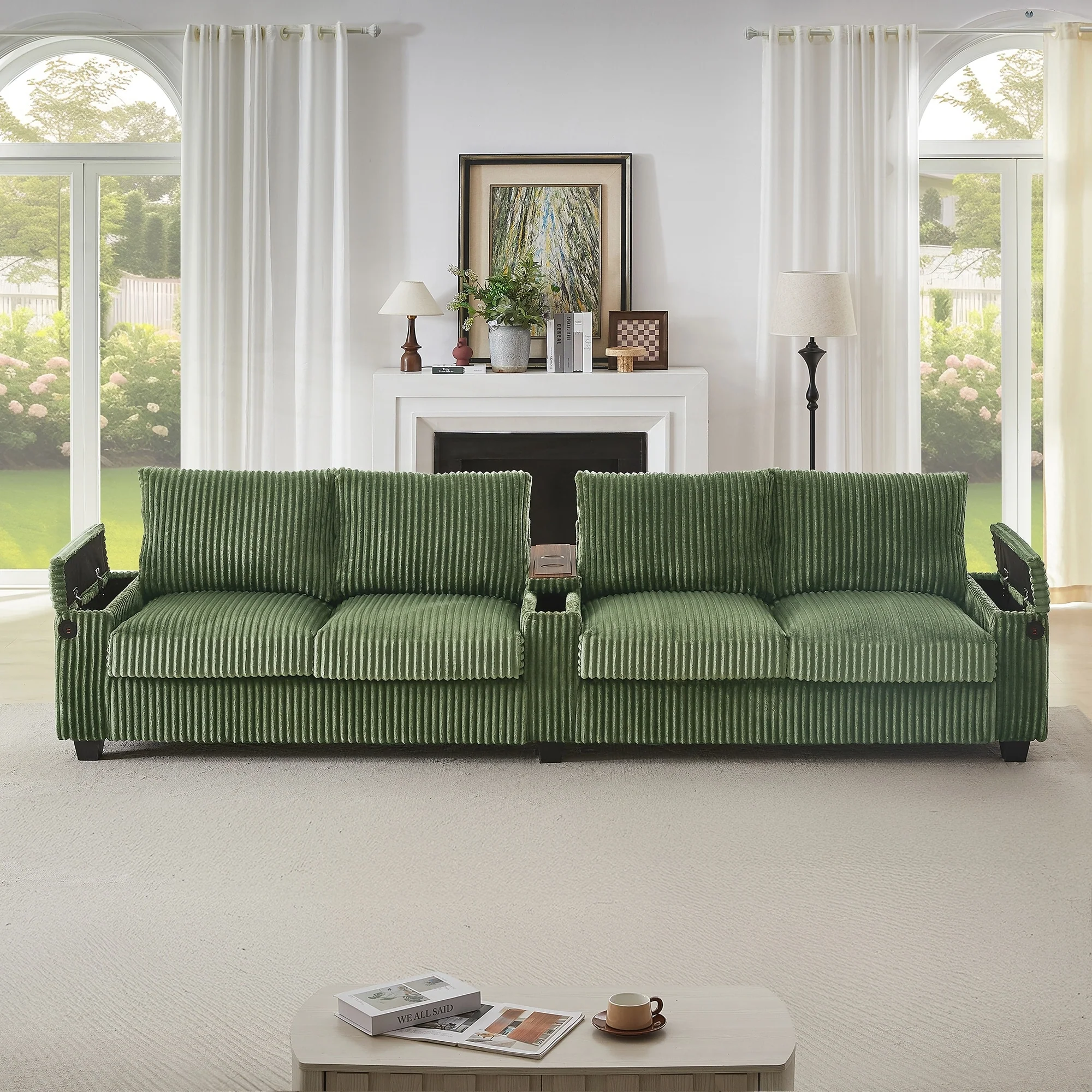 133inch 4-seater Corduroy Sofa Couch