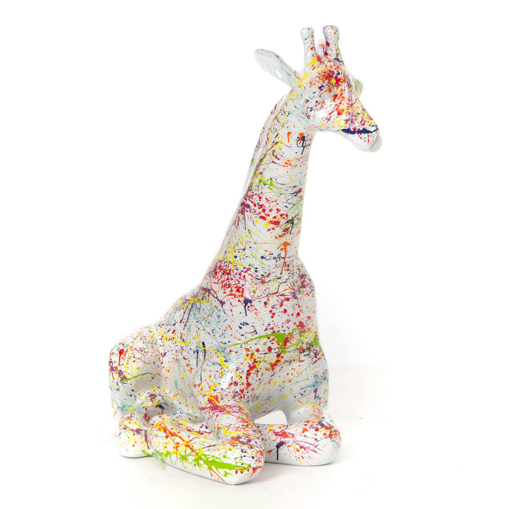 SPLASH - Girafe couchée en résine
