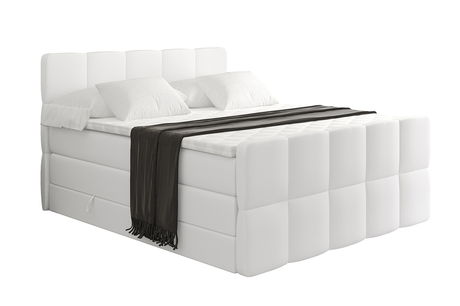 Łóżko kontynentalne z pojemnikiem i materacem H3|H4 LIRO-Z KING 120x200cm