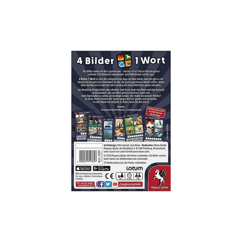 Kartenspiel 4 Bilder 1 Wort